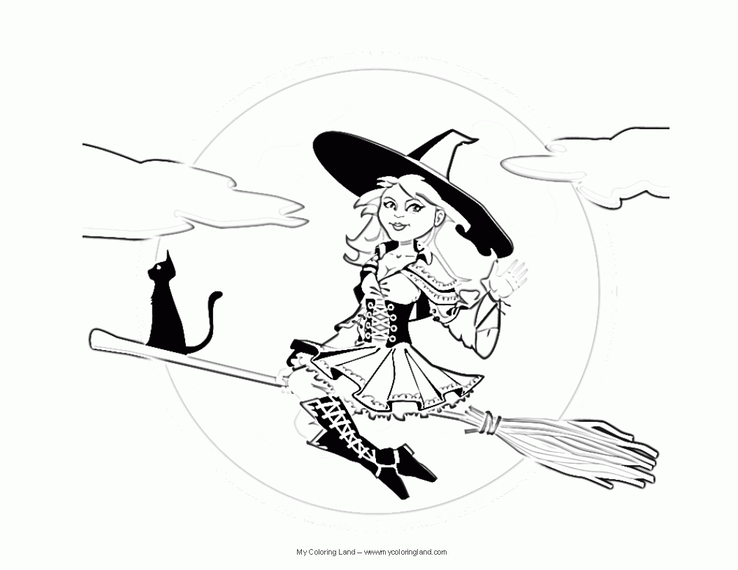 9 Pics of Halloween With Witch And Owl Coloring Pages - Halloween ...