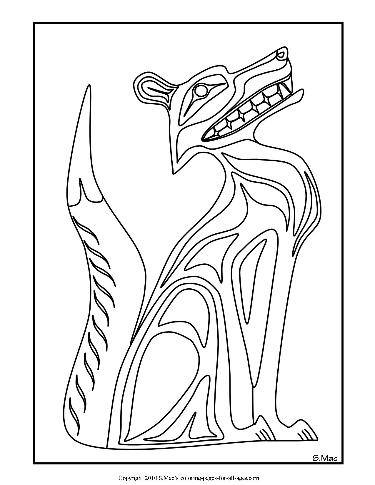 Pacific Northwest Native American Art Coloring Pages | S.Mac's ...