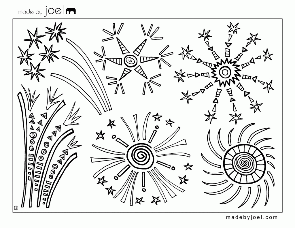 Firework coloring pages to download and print for free