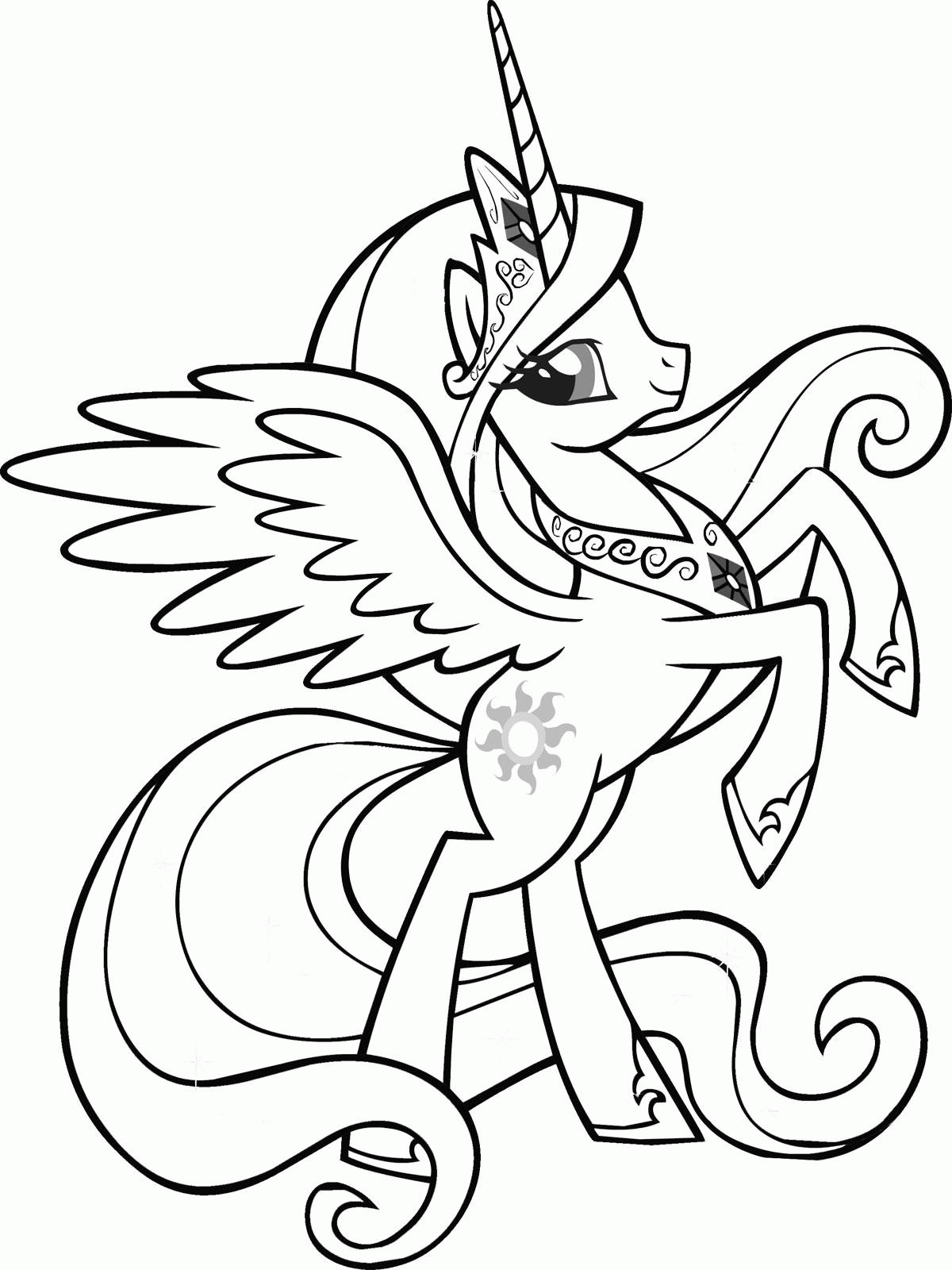 Coloring Pages Of A Unicorn - Coloring Home