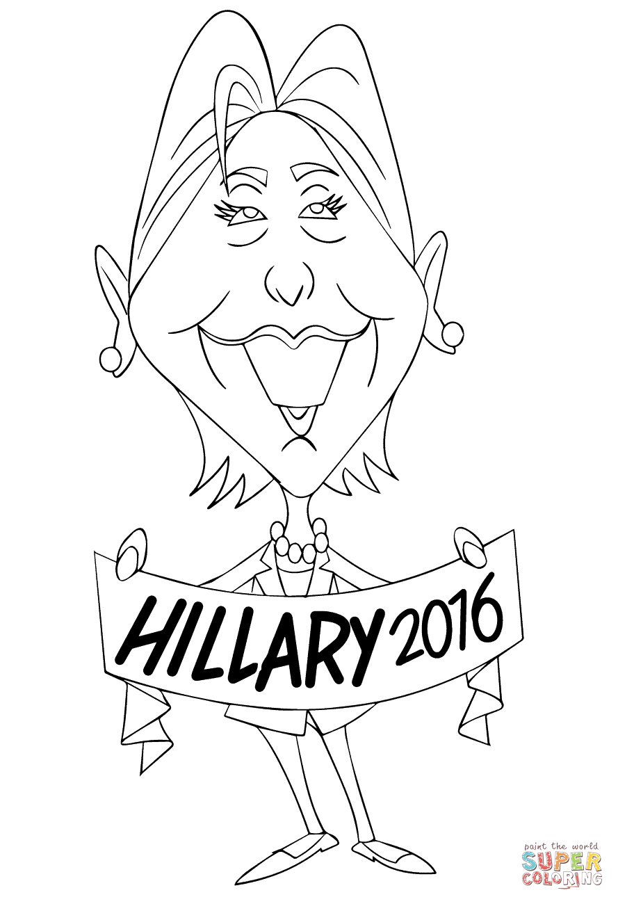 Hillary Clinton 2016 coloring page | Free Printable Coloring Pages