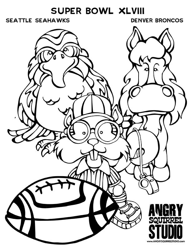 Denver Broncos Coloring Pages Printable Page 1