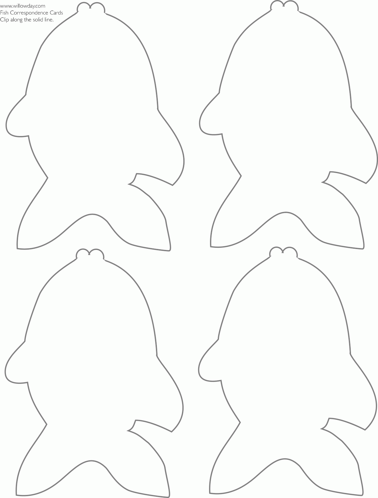 Fish Template Cut Out Coloring Home