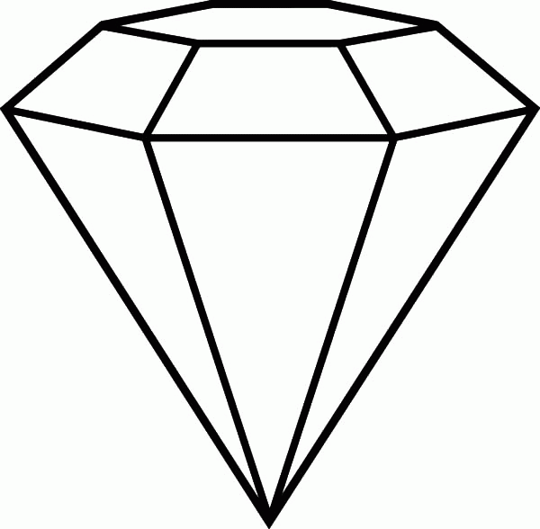 Diamond Shape Coloring Page