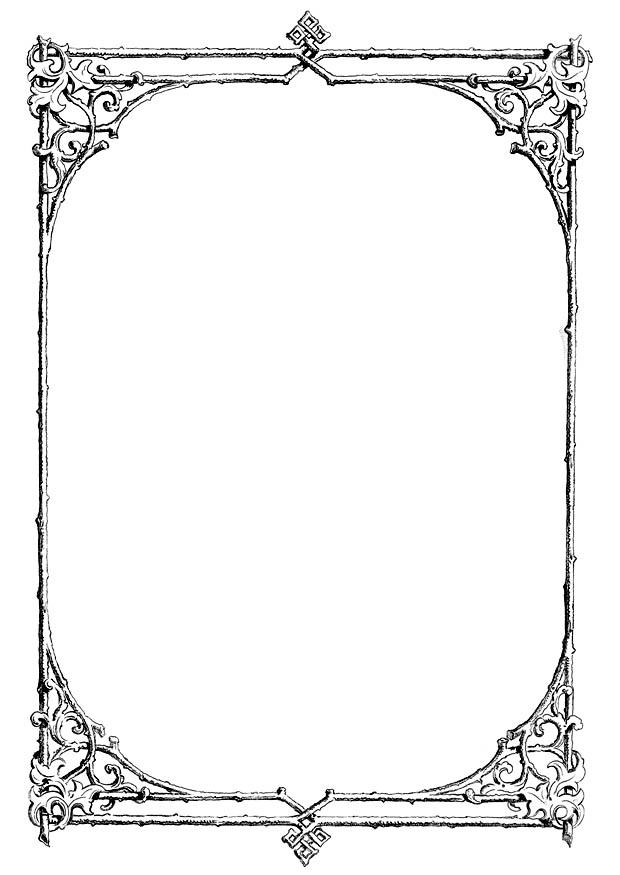 Coloring page ornate frame - img 11230.