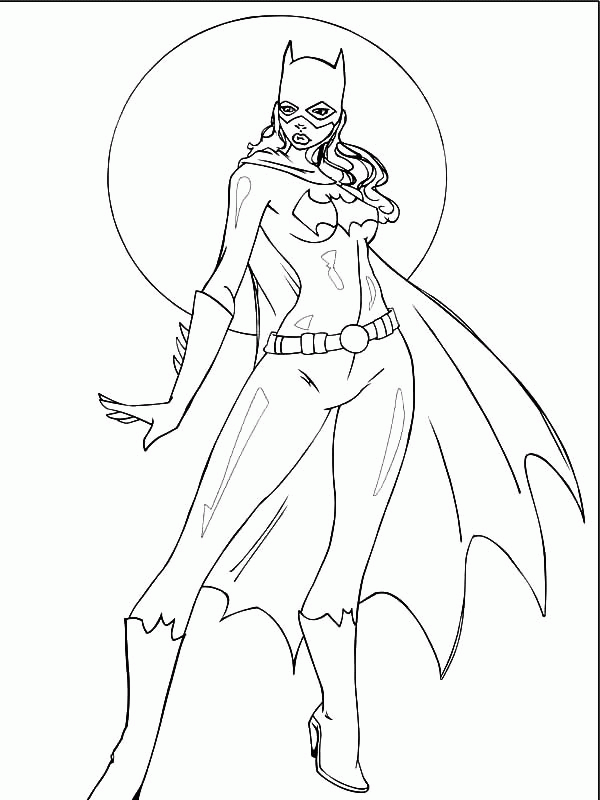 Batgirl Coloring Page - Coloring Home