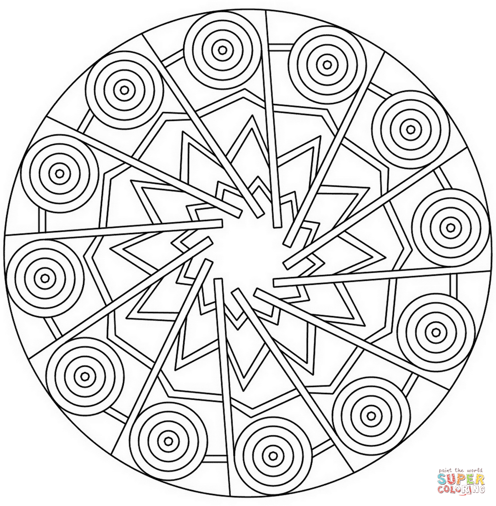 Circles Coloring Page - Coloring Home