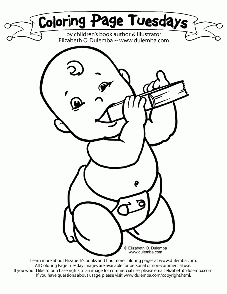 Coloring Pages Of A Baby - Coloring Home