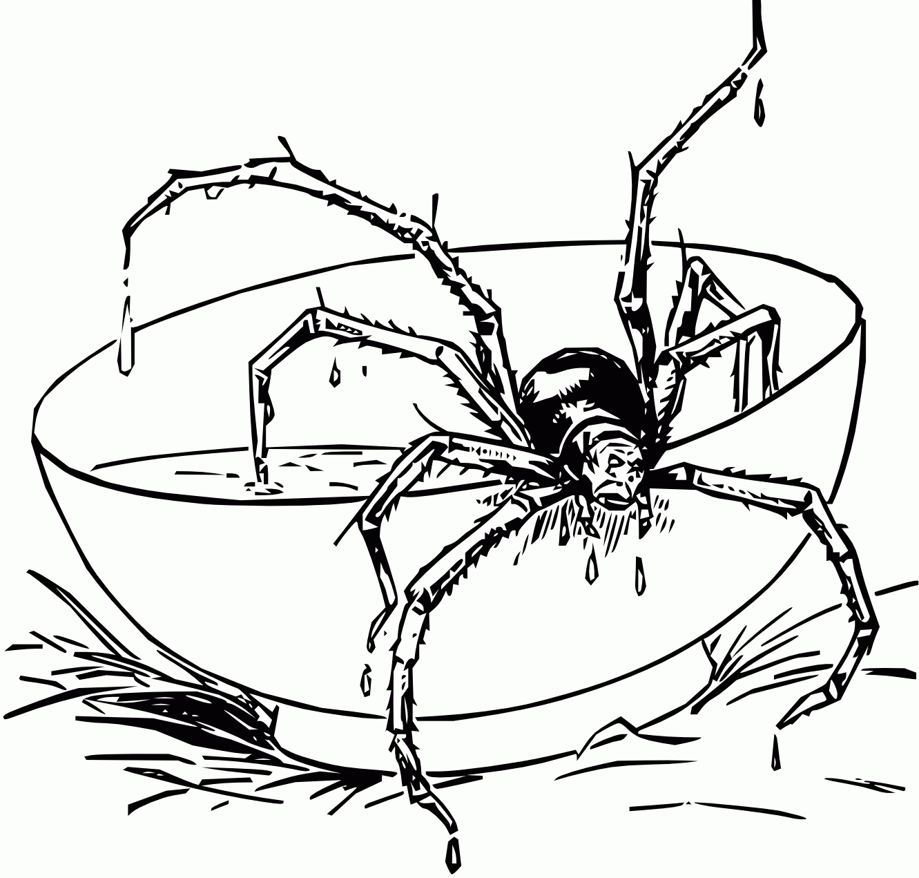 Anansi The Spider Coloring Page Coloring Home