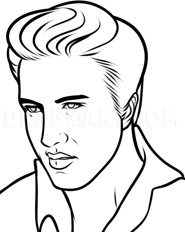 How To Draw Elvis, Elvis Presley, Step by Step, Drawing Guide, by Dawn |  Pop art painting, Elvis presley, Celebrity drawings