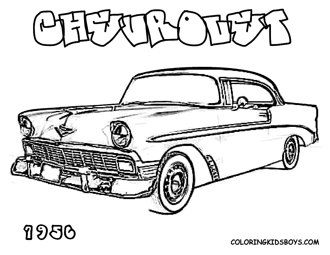 Classic Car - Coloring Pages for Kids and for Adults