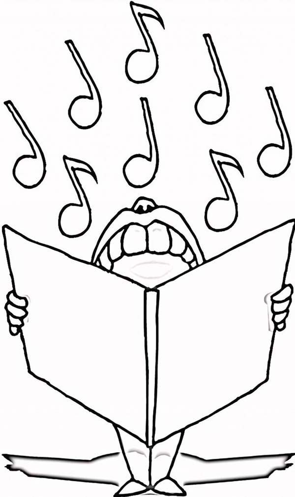 Singer Coloring Page For Kids - Coloring Home