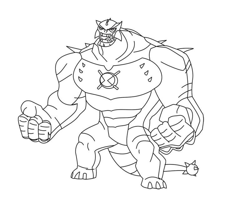 Ben 10 Ultimate Humungousaur - Coloring Pages for Kids and for Adults