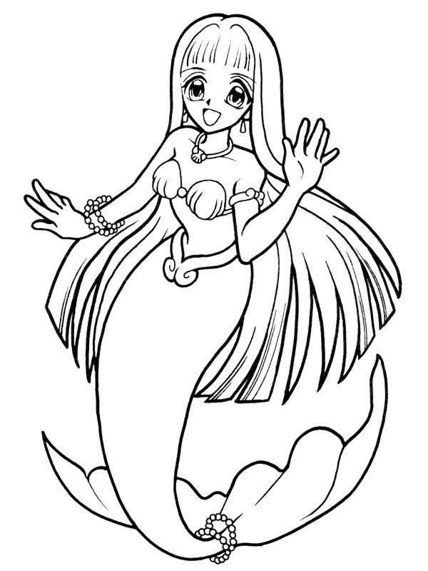 Mermaids - Coloring Pages for Kids and for Adults