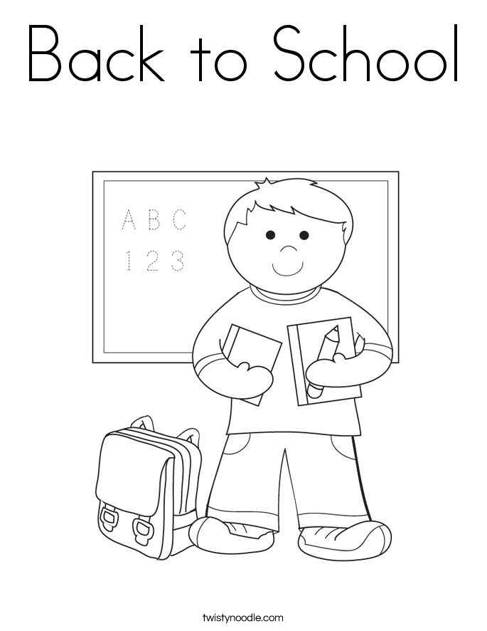 Back to School Coloring Page - Twisty Noodle