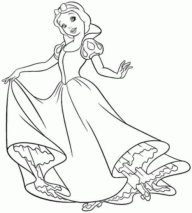 Disney Princess Coloring Pages Snow White - Coloring Page