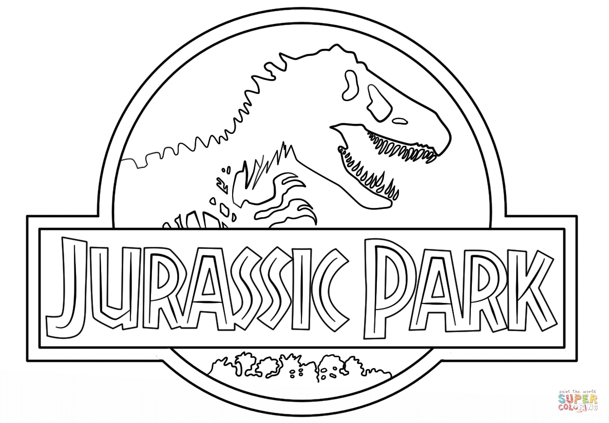Jurassic Park Logo coloring page | Free Printable Coloring Pages