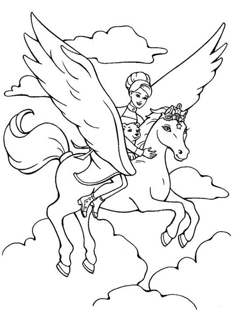 Princess Unicorn Coloring Pages - Coloring Home
