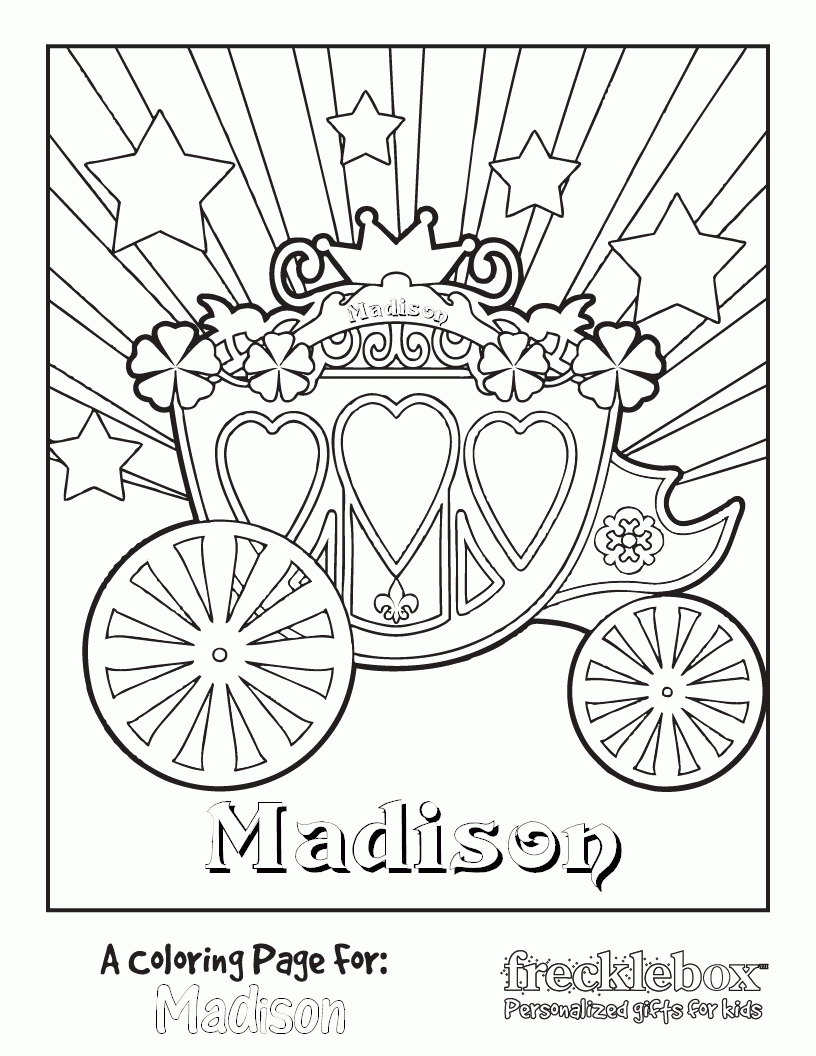 Princess Carriage Coloring Page - Equestrian Decor | Horse & Pony ...