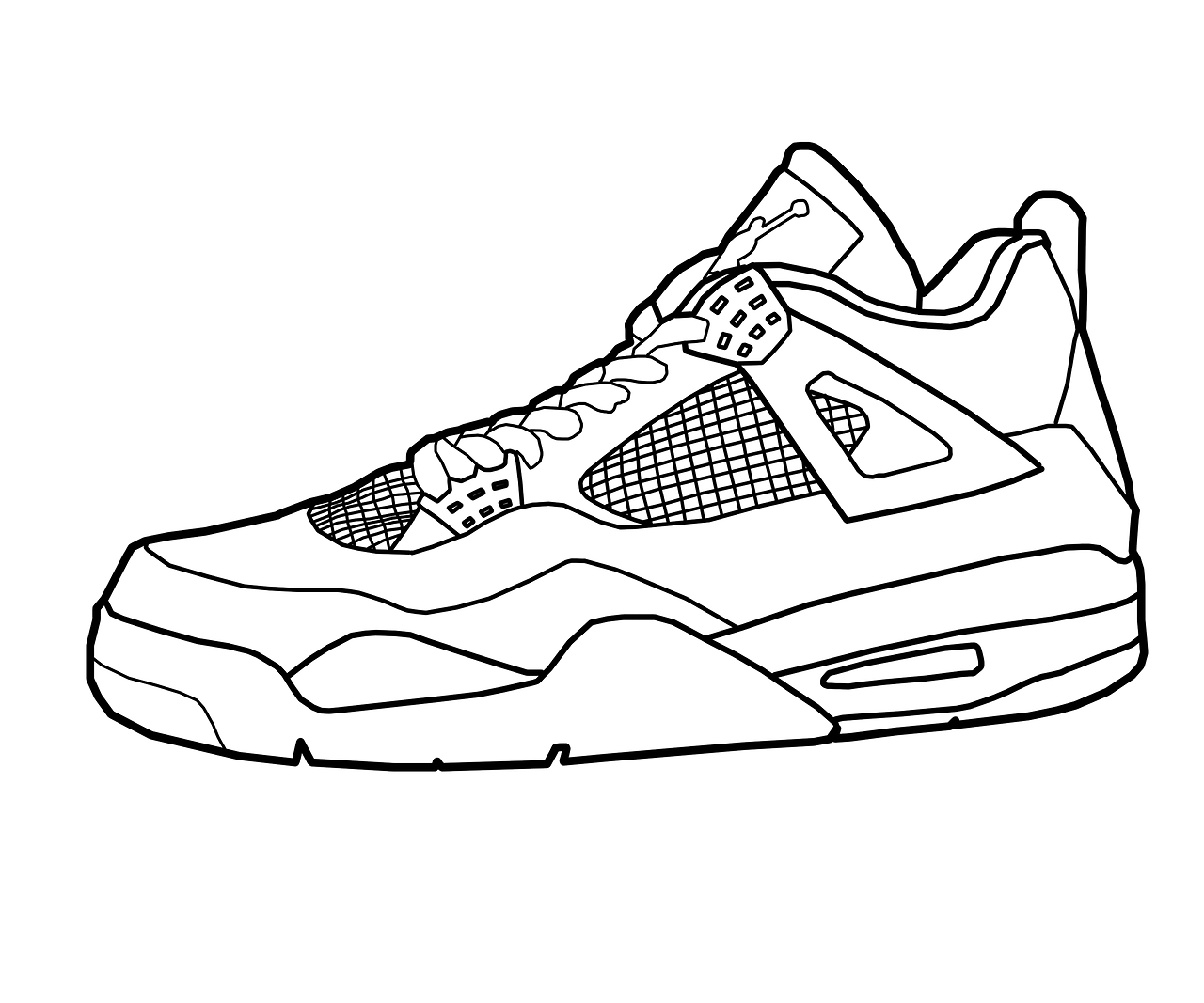 Drawing Jordans Shoes Coloring Pages, Use These Free Images For