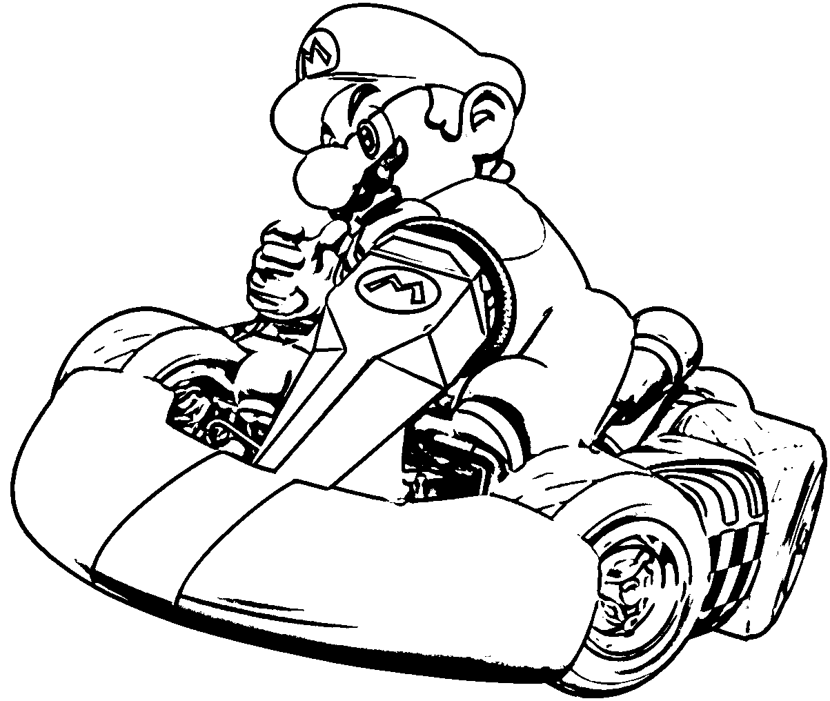 643 Simple Mario Kart Ds Coloring Pages 