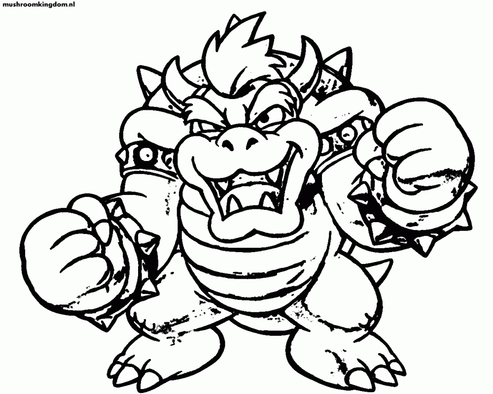 Super Mario Bowser Coloring Page Coloring Home