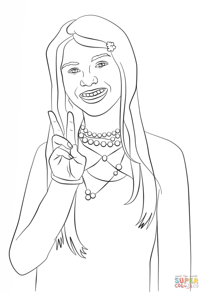 Lola Martinez from Zoey 101 coloring page