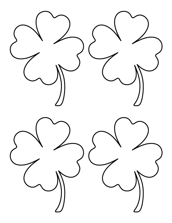 Printable Four Leaf Clover Template Coloring Home