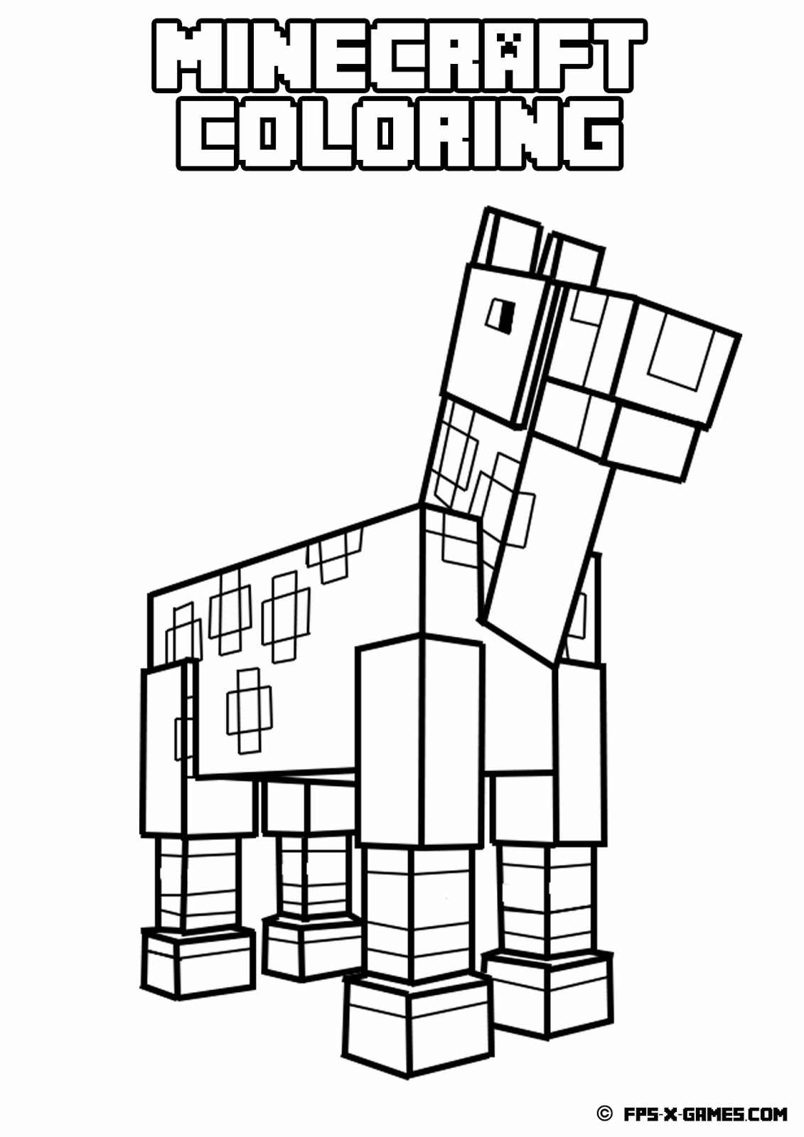 Printable Minecraft Coloring Pages - Coloring Home