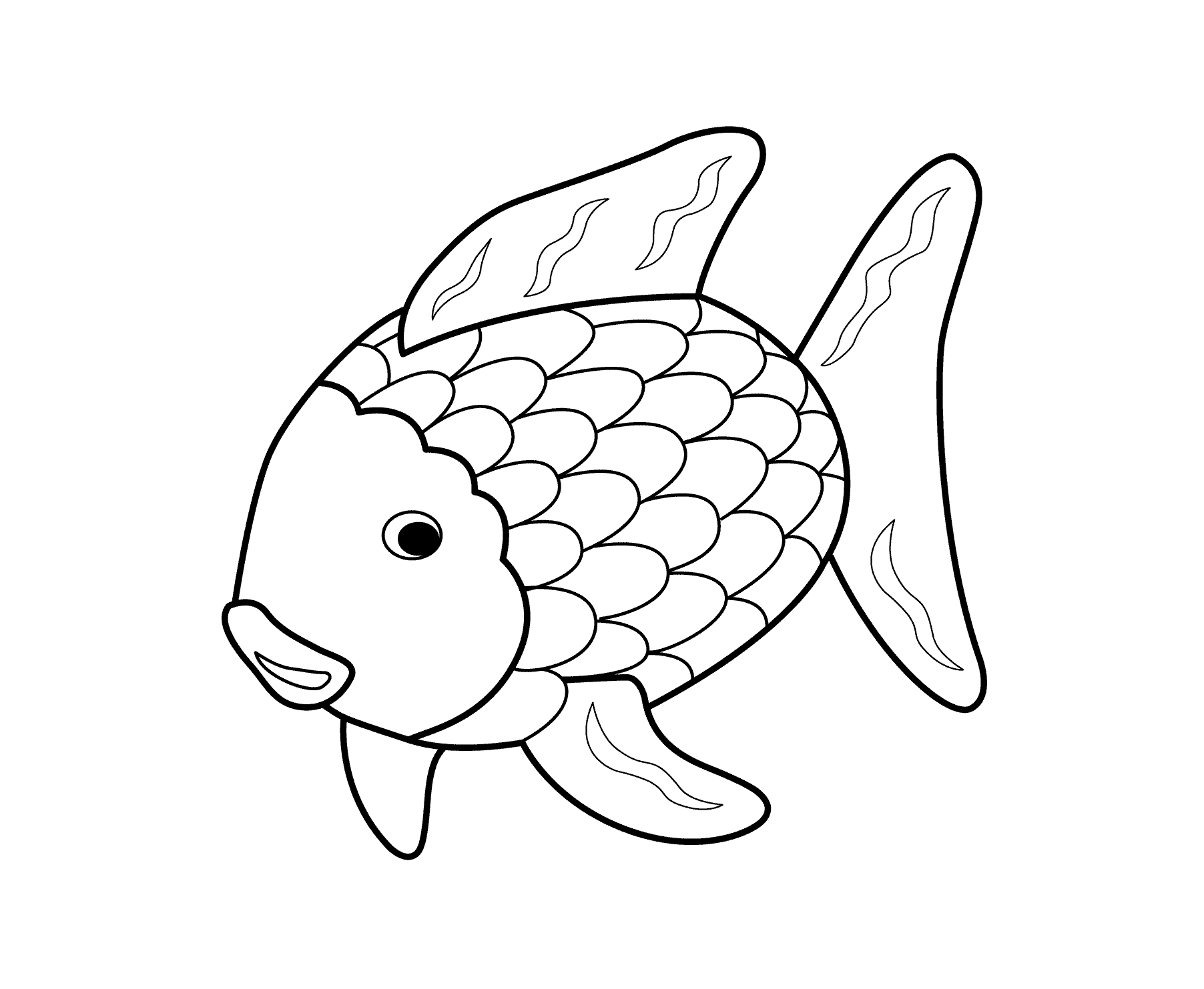 Rainbow Fish Coloring Page Coloring Home
