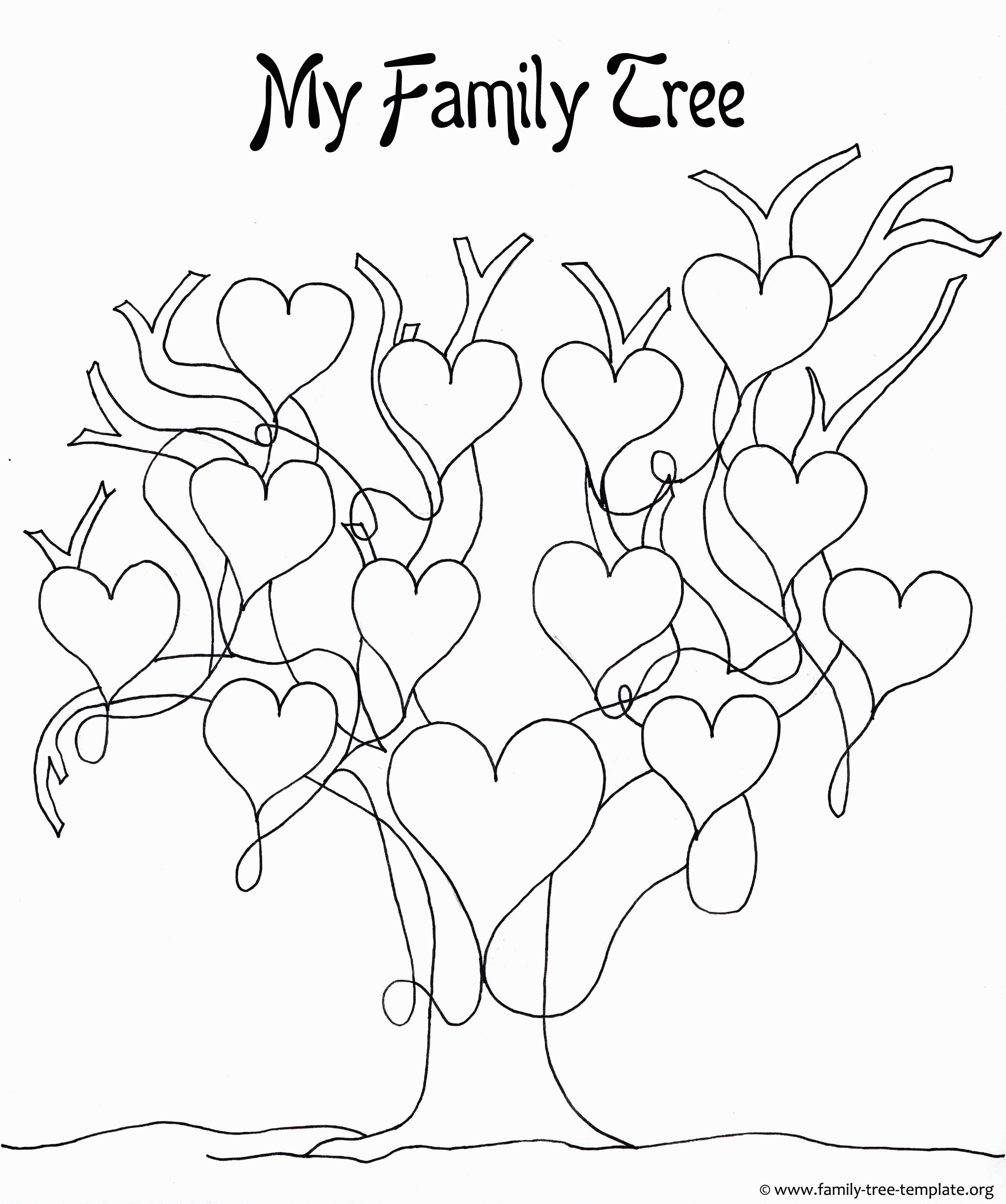 Family Tree Coloring Pages - Coloring Home