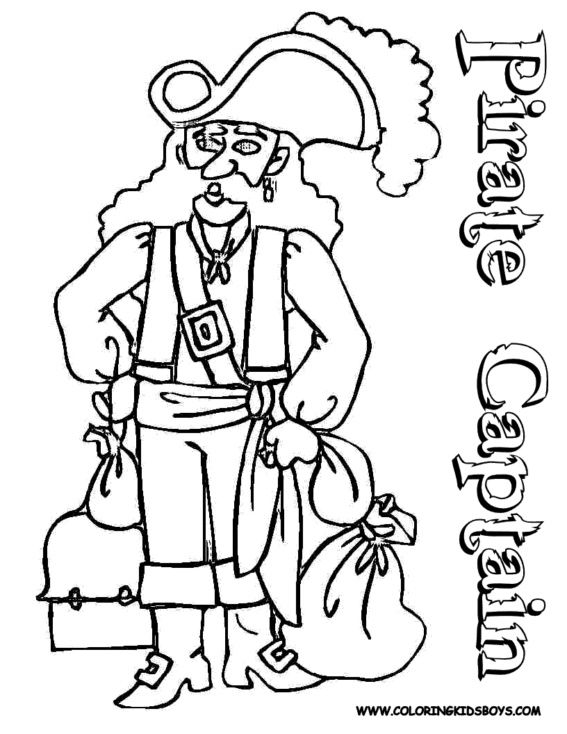 Scurvy Pirate Coloring Pages | Pirates |Pirate Costume | Free ...