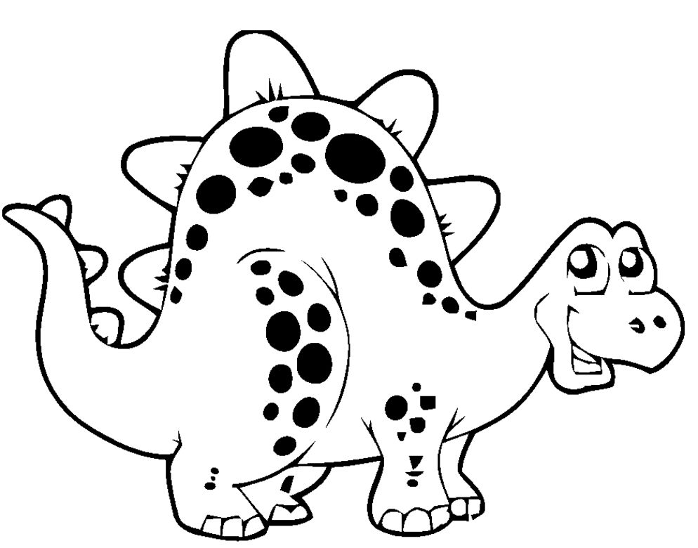Cute Dinosaur Coloring Pages - Coloring Home