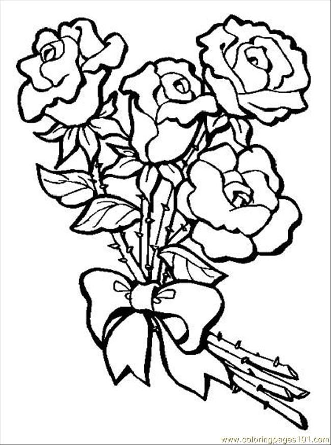 Flower Bouquet | Free Coloring Pages on Masivy World