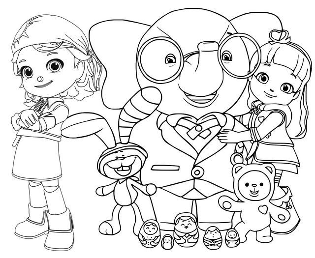 All Characters Of Rainbow Ruby Coloring Page | Coloring pages, Cartoon coloring  pages, Santa coloring pages