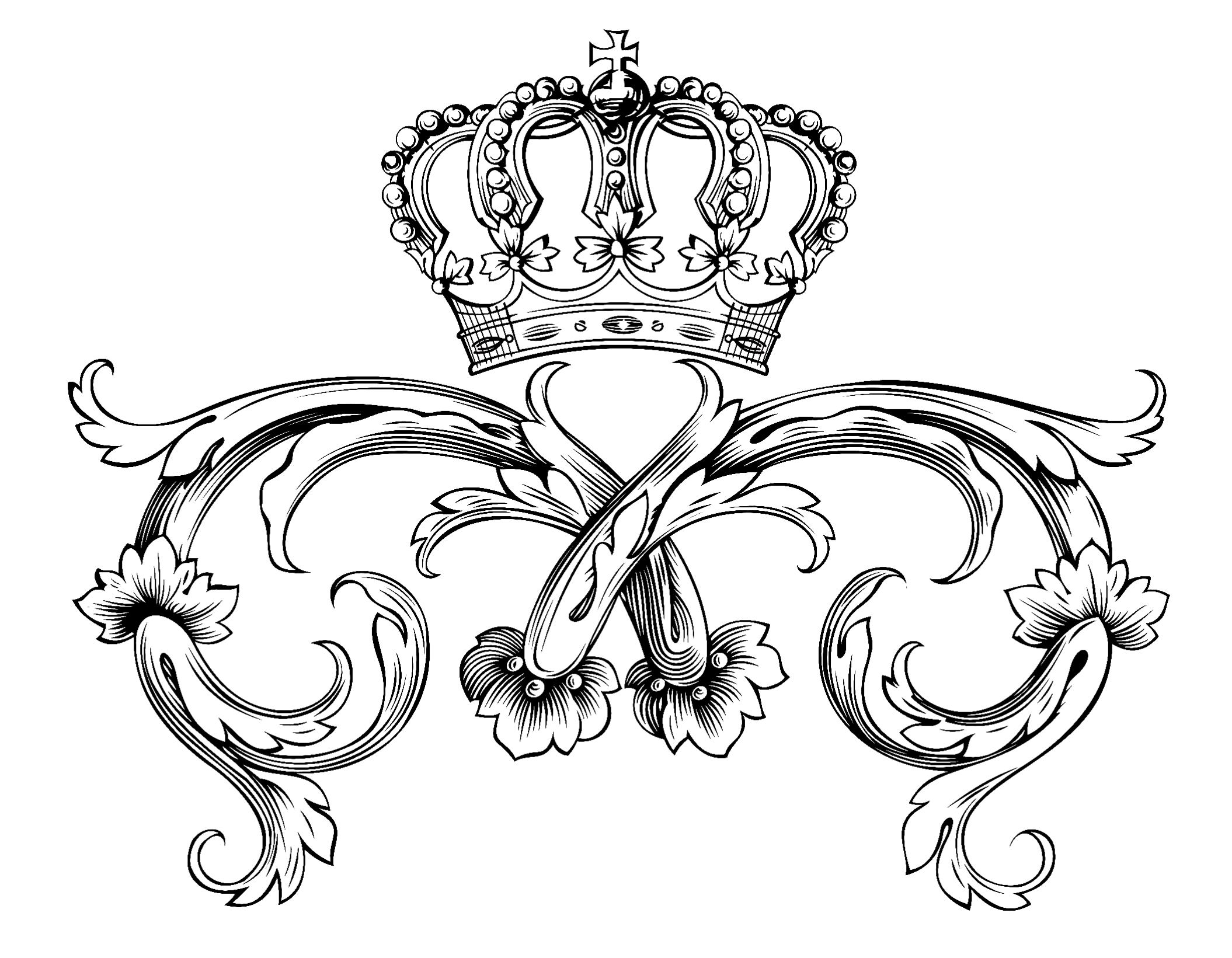 Royal - Coloring Pages for adults : coloring-adult-symbol-royal ...