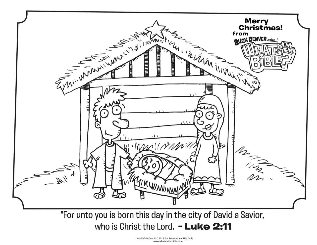 Luke 2:11 Christmas Coloring Page - Whats in the Bible