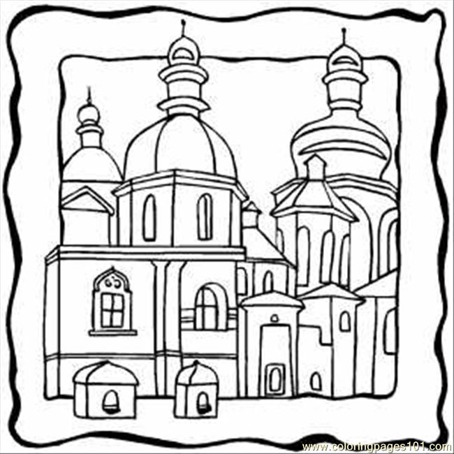 Christian Buildings Coloring Page - Free Buildings Coloring ...