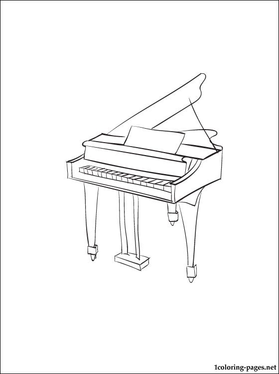 Piano coloring page | Coloring pages