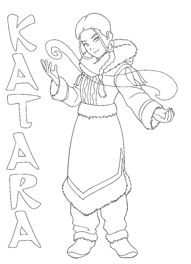 Avatar Airbender Characters Coloring Pages