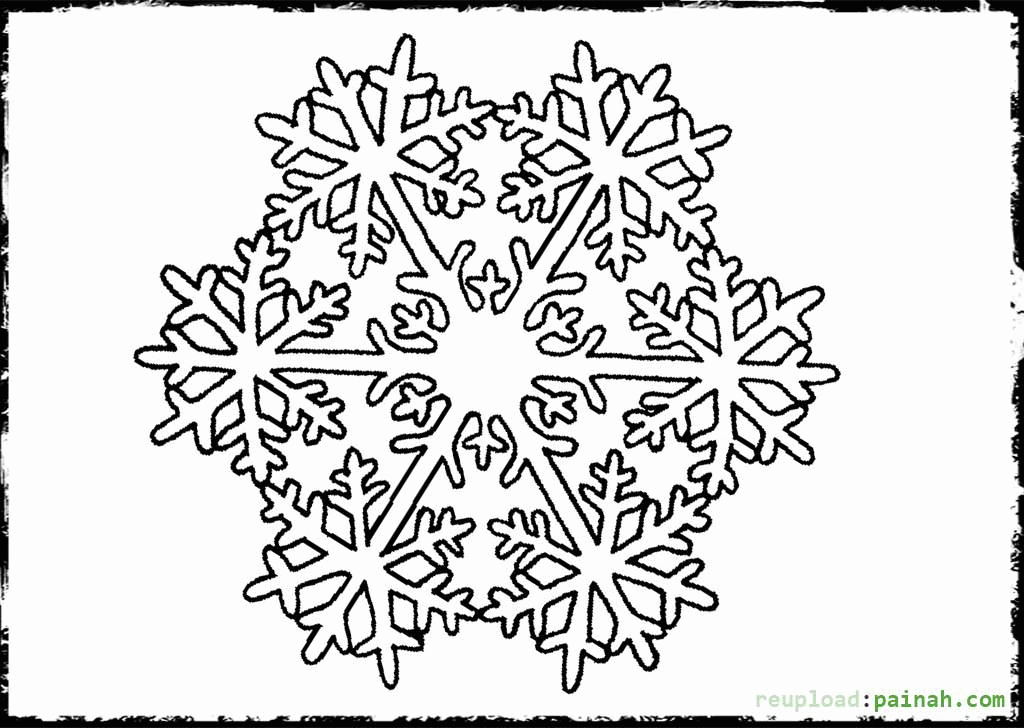 Snowflakes - Coloring Pages for Kids and for Adults