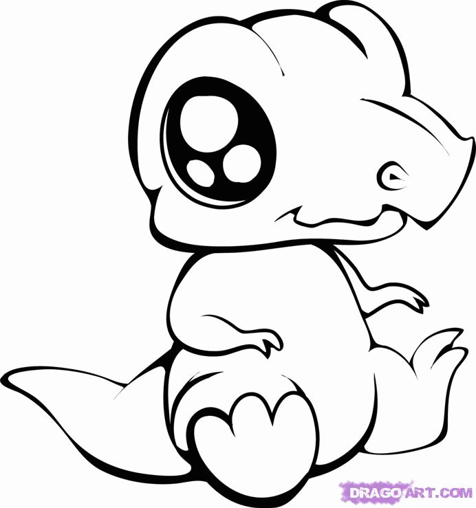 Cute Baby Animal Coloring Pages Dragoart - Coloring Home