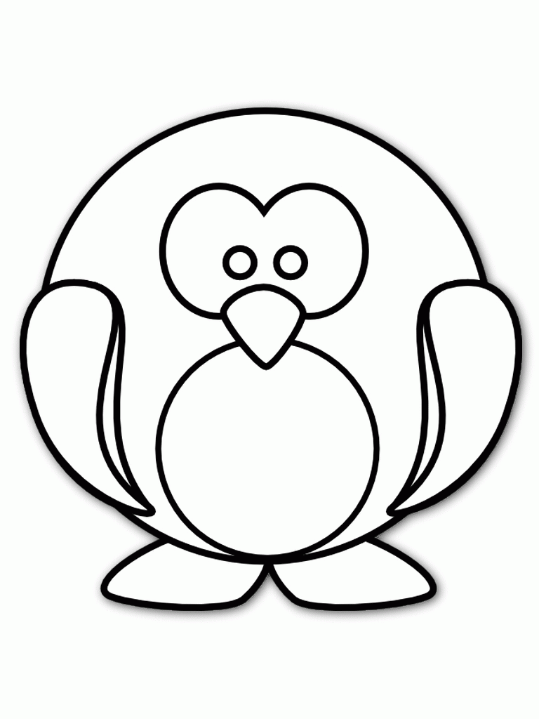 Christmas Penguin Coloring Pages Printable Penguin Coloring Page ...