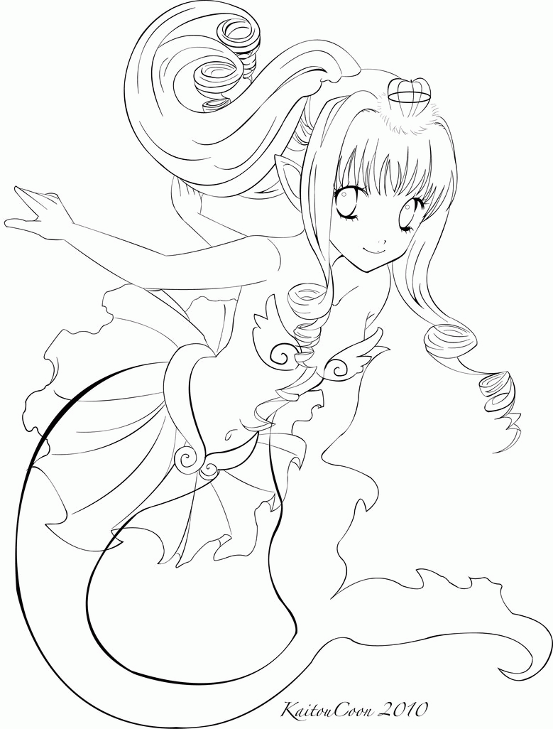 Anime Blue Mermaid Coloring Pages That Are Freean - Coloring Home