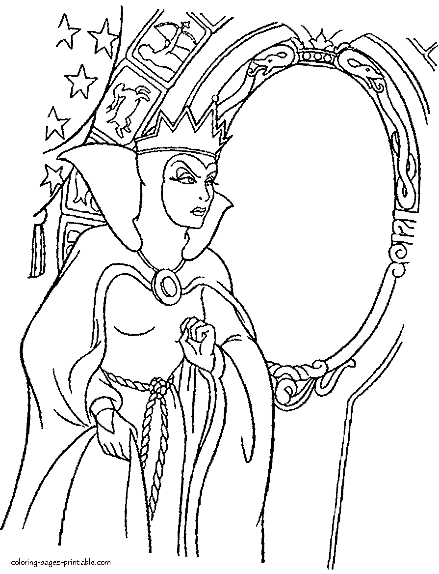 The Evil Queen coloring pages || COLORING-PAGES-PRINTABLE.COM