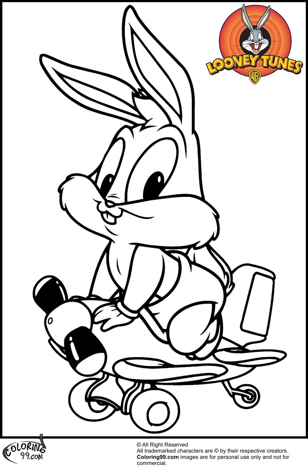 Baby Bunny Coloring Pages - Coloring Home