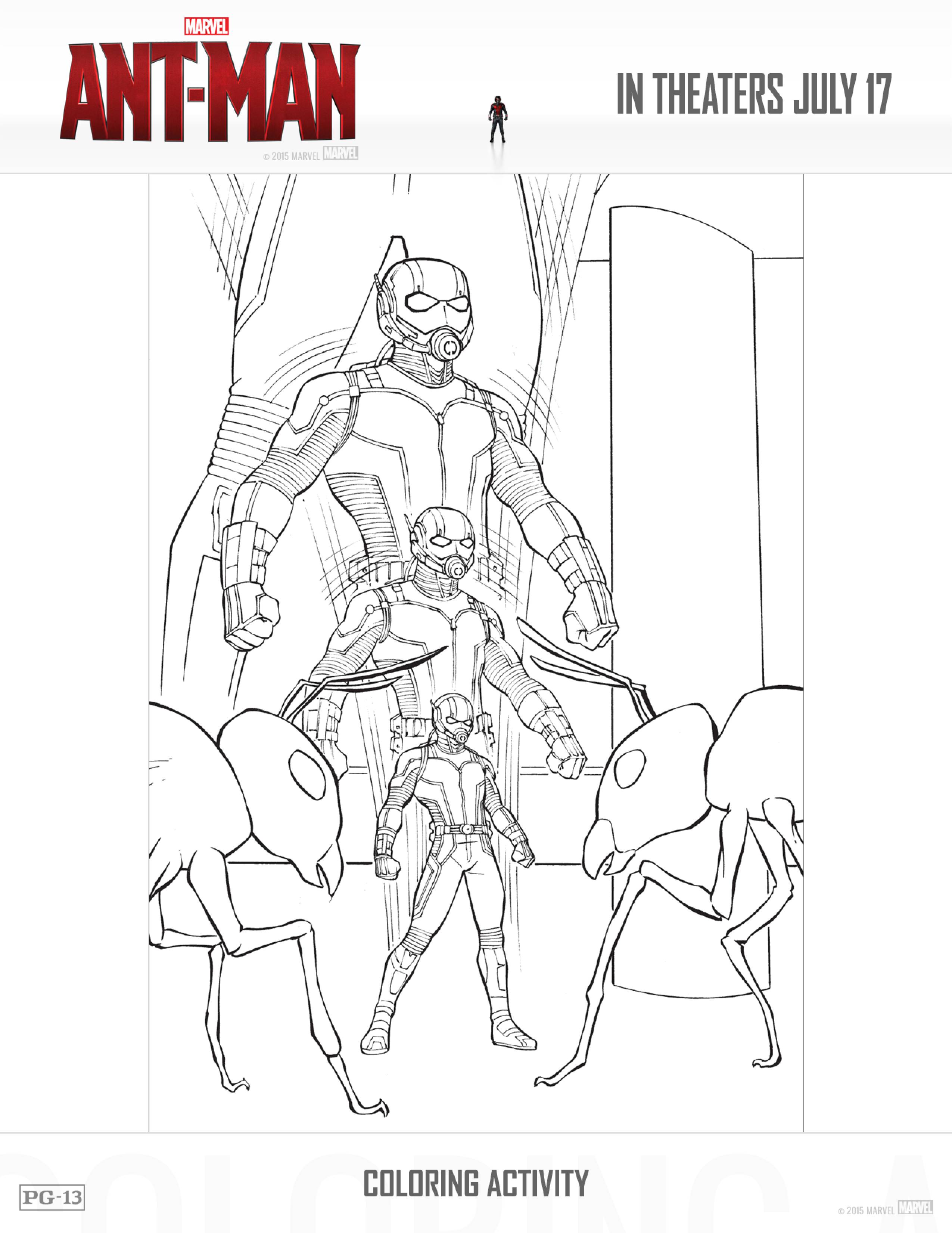 ANT-MAN Coloring Sheets, Mazes, Match Games and More! #AntMan 9