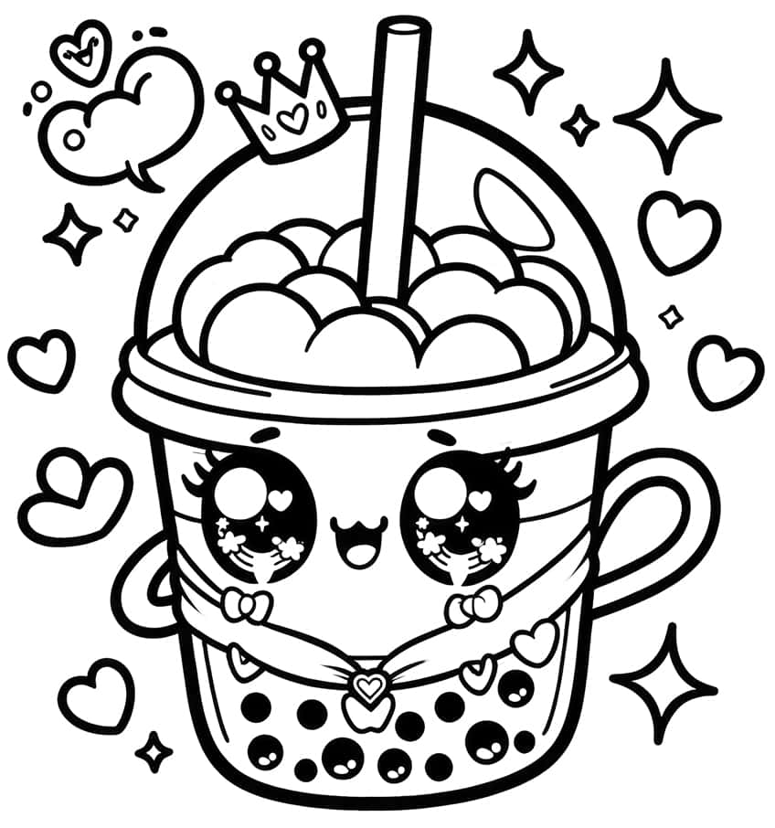 Boba Tea Coloring Pages - 40 Delightful ...