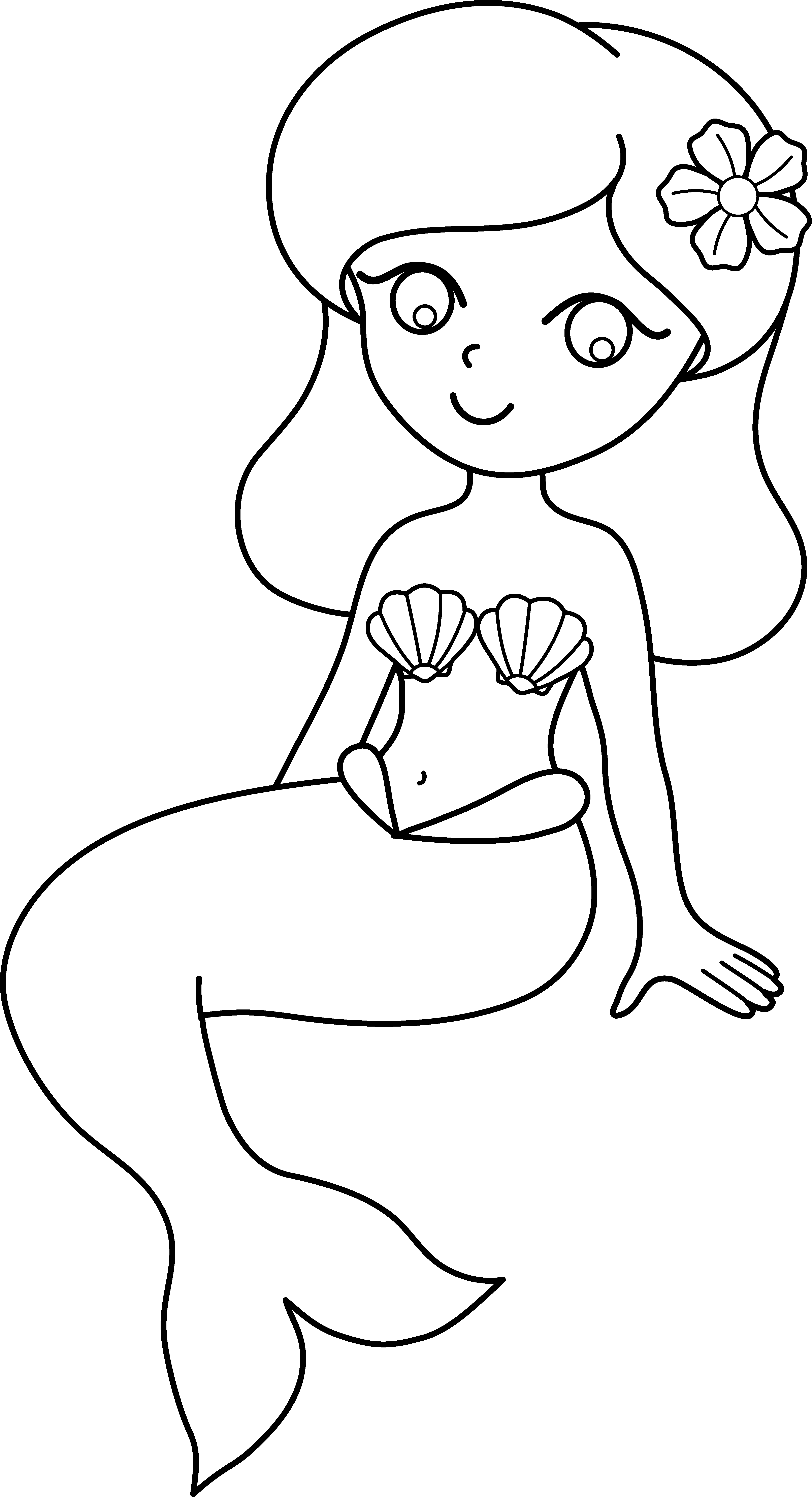 Coloring Mermaids Baby Mermaid Coloring Pages Coloring Home