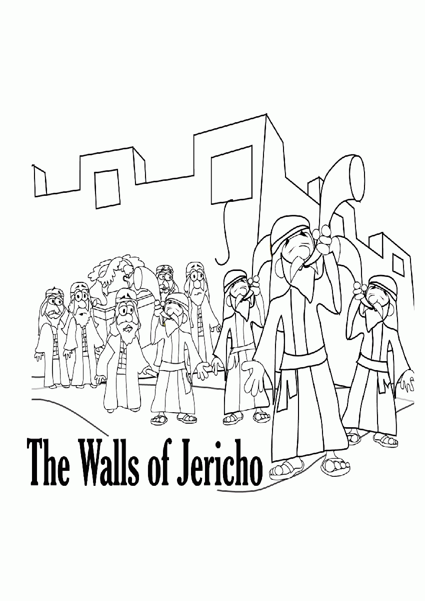 walls of jericho bible story coloring pages - photo #25